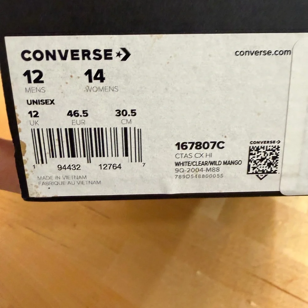 Converse Chuck Taylor All Star CX Hi White High-Top Sneakers - Picture 8 of 8